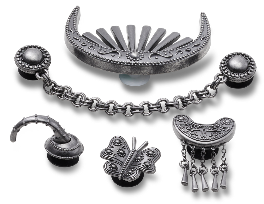 JIBBITZ Silver Metal Mix 5 Pack