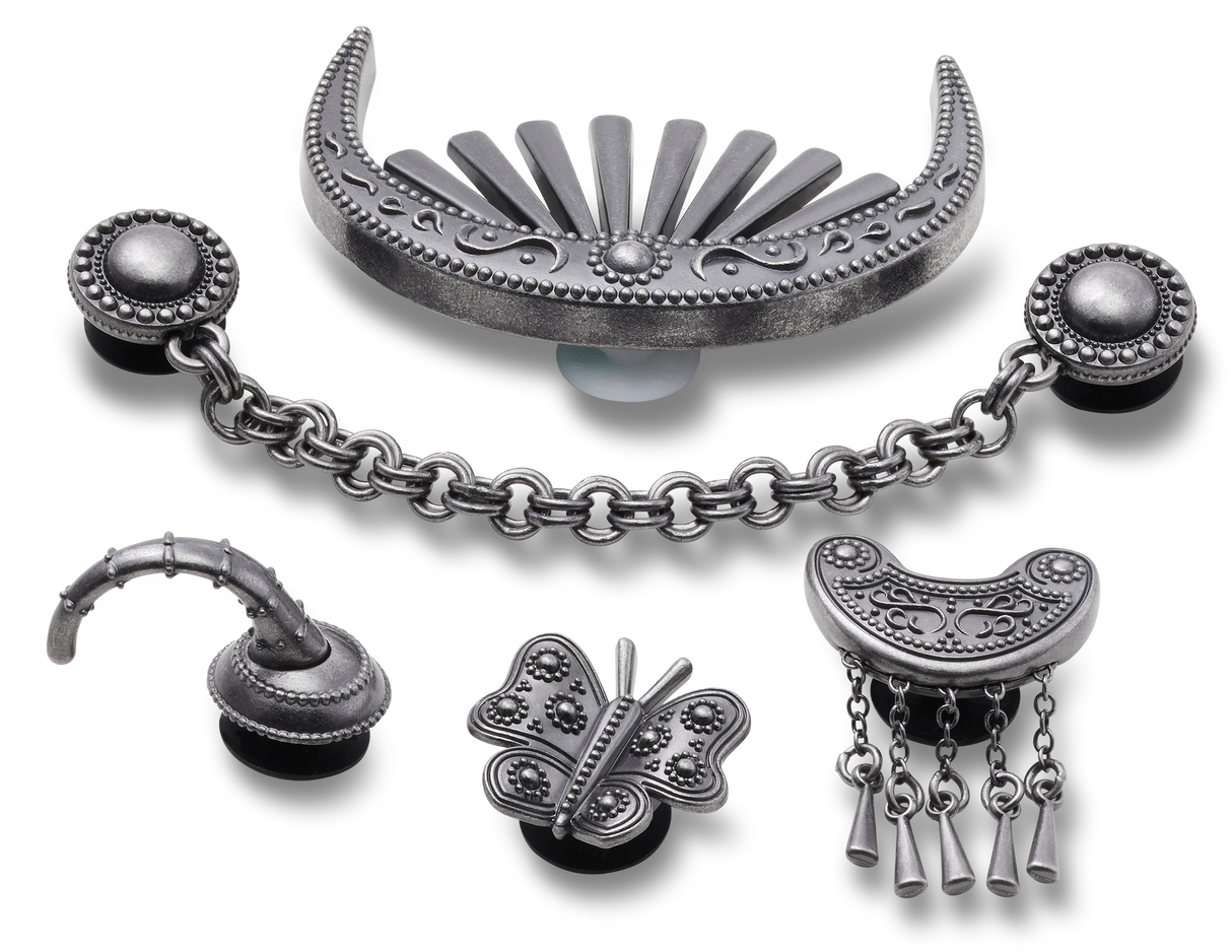 JIBBITZ Silver Metal Mix 5 Pack