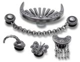 JIBBITZ Silver Metal Mix 5 Pack