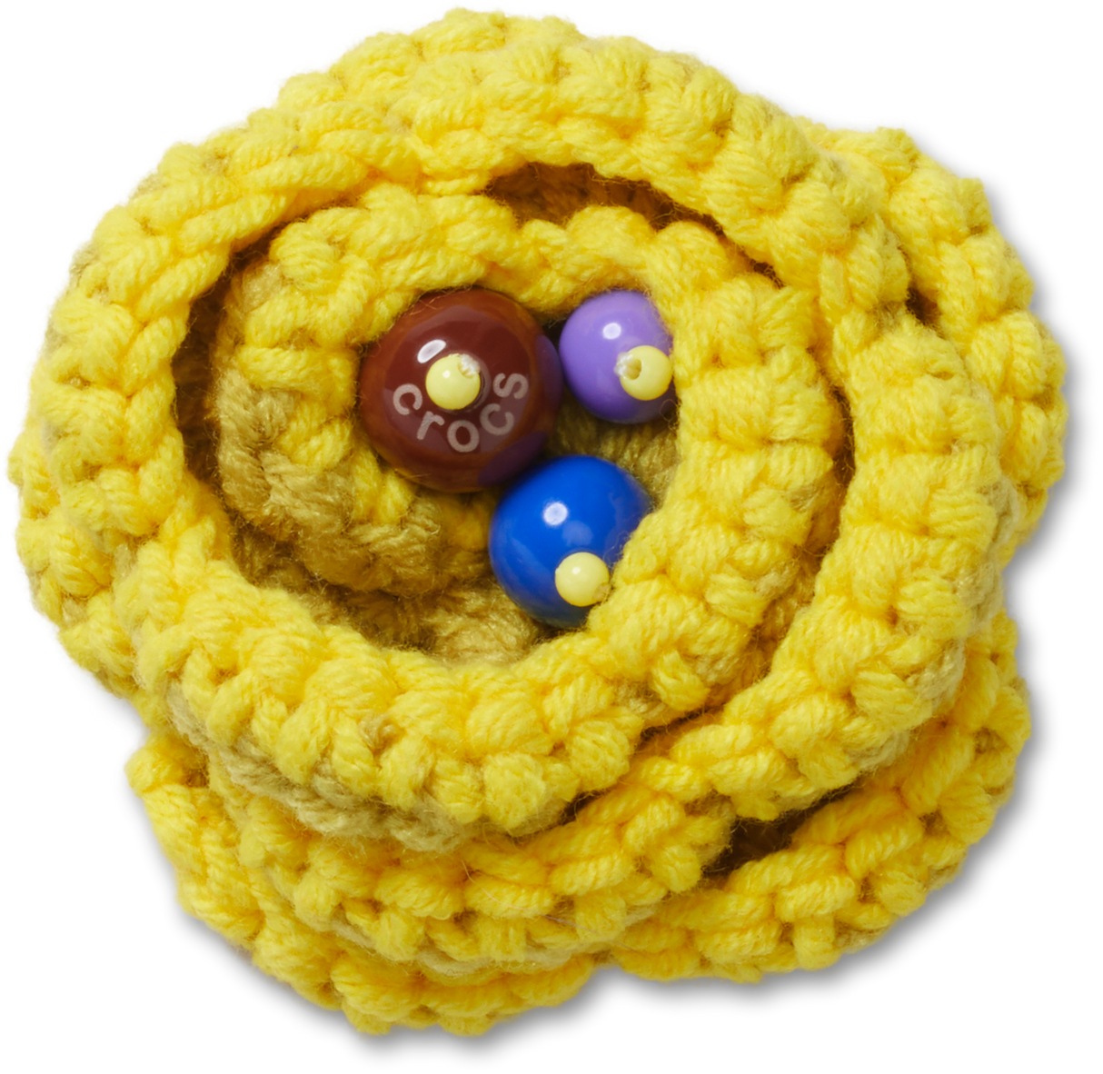 JIBBITZ Yellow Crochet Floral