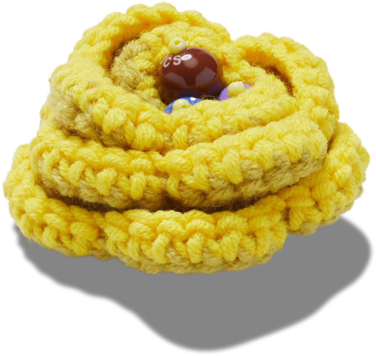 JIBBITZ Yellow Crochet Floral