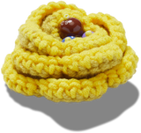 JIBBITZ Yellow Crochet Floral