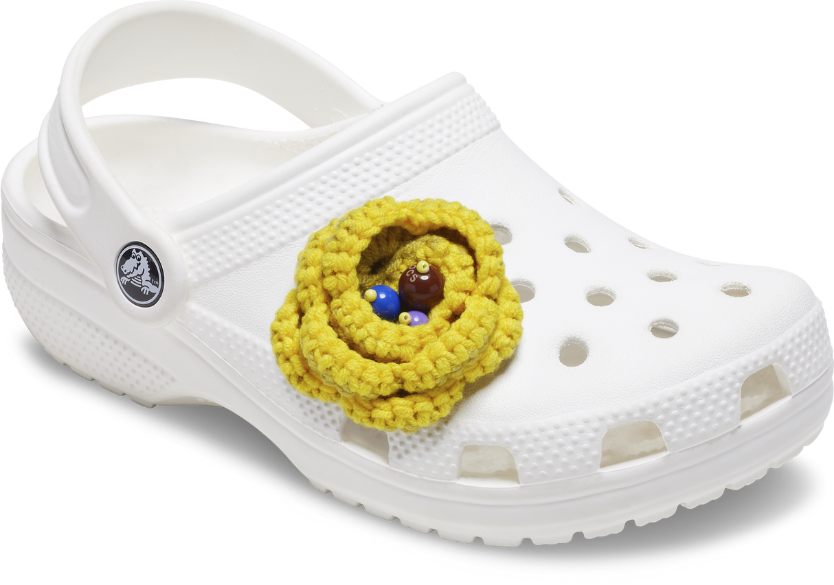 JIBBITZ Yellow Crochet Floral