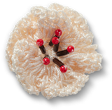 JIBBITZ White Crochet Floral