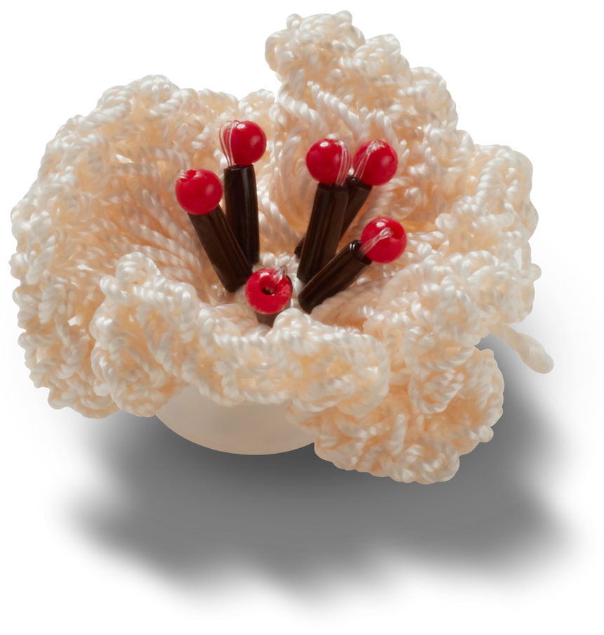 JIBBITZ White Crochet Floral