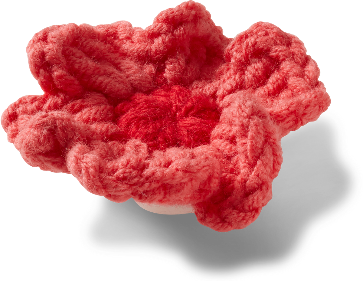 Jibbitz Pink Crochet Flower | Crocs | Footwear Jibbitz Pink Crochet Flower | Crocs | Footwear