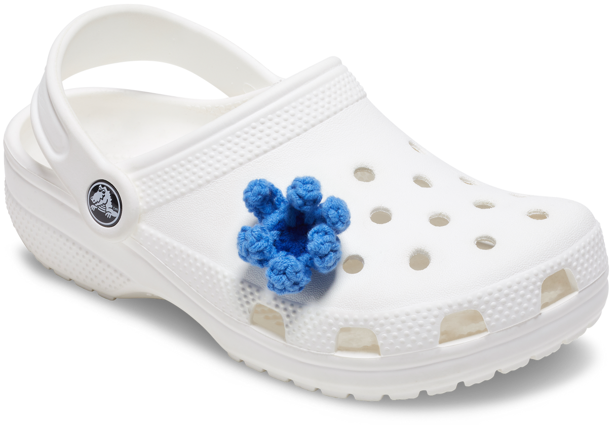 JIBBITZ Blue Crochet Flower