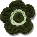 JIBBITZ Green Crochet Flower