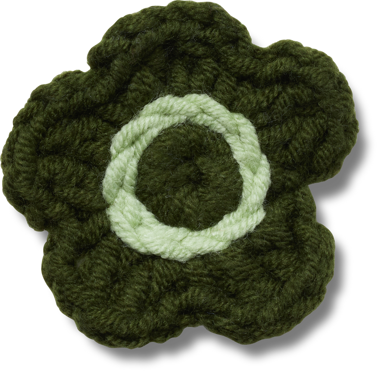 JIBBITZ Green Crochet Flower
