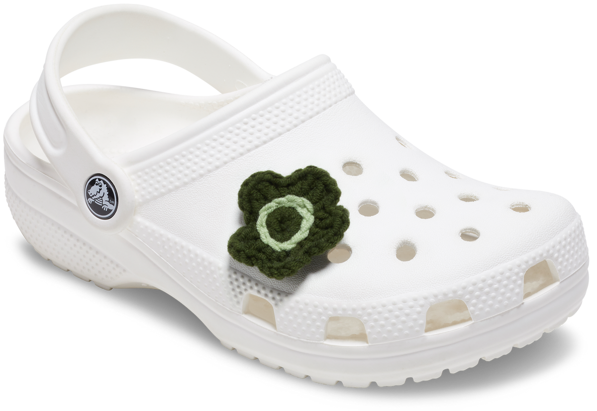 Jibbitz Green Crochet Flower | Crocs | Footwear Jibbitz Green Crochet Flower | Crocs | Footwear