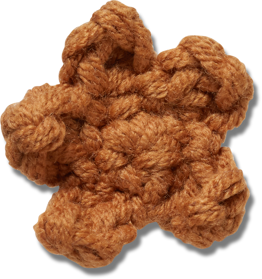 JIBBITZ Crafted Crochet Brown Star