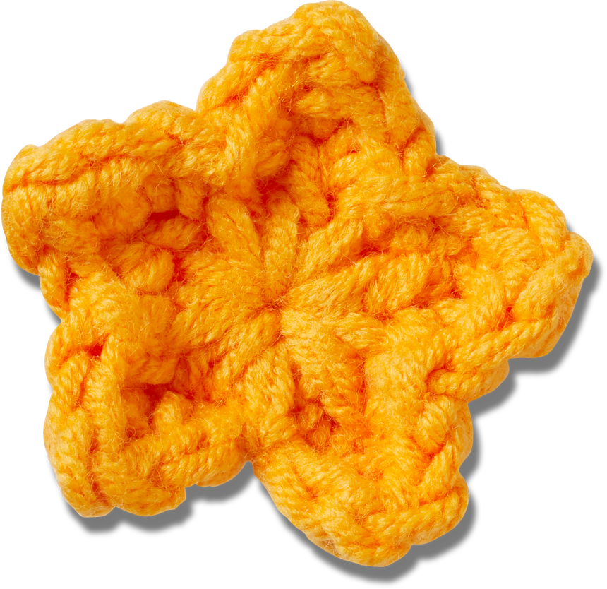 JIBBITZ Crafted Crochet Orange Star