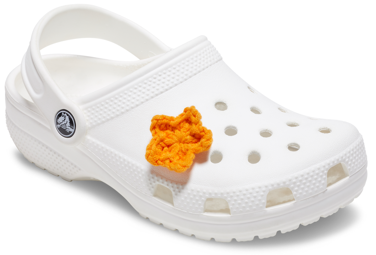 Jibbitz Crafted Crochet Orange Star | Crocs | Footwear Jibbitz Crafted Crochet Orange Star | Crocs | Footwear