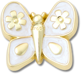 JIBBITZ Gold Pearlized Butterfly