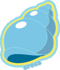 Jibbitz Blue Cone Seashell | Crocs | Footwear Jibbitz Blue Cone Seashell | Crocs | Footwear