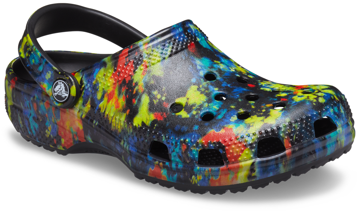 Unisex Classic Tie Dye Graphic Clog | Crocs | Footwear Unisex Classic Tie Dye Graphic Clog | Crocs | Footwear