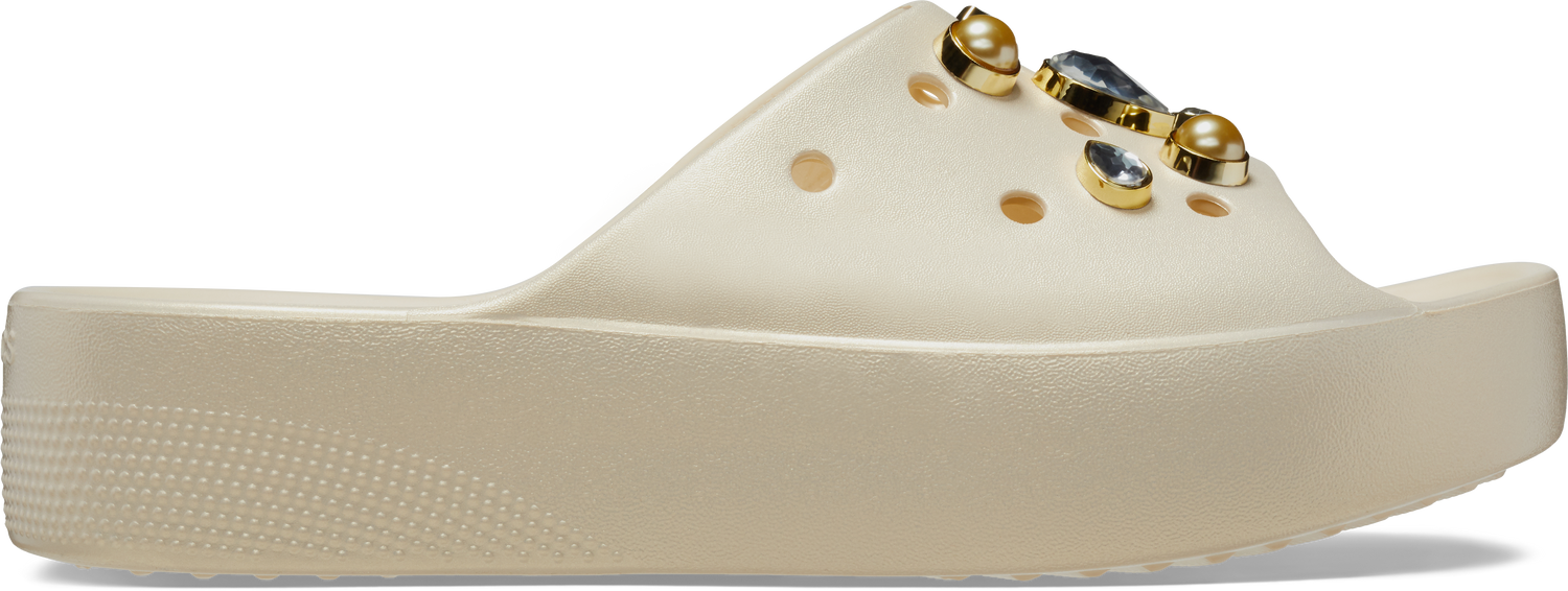 Women Classic Platform Crystals Pearls Slide | Crocs | Footwear Women Classic Platform Crystals Pearls Slide | Crocs | Footwear