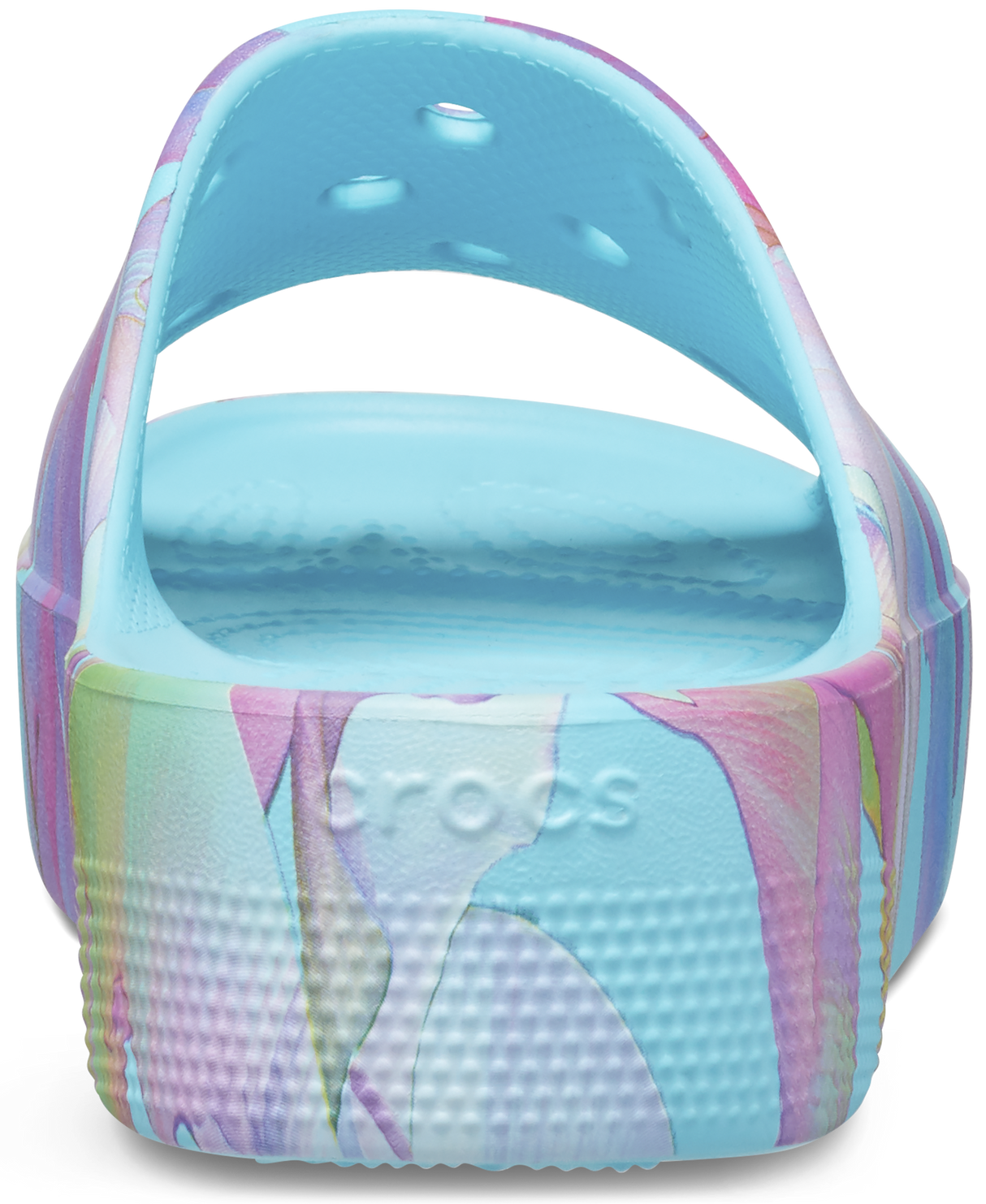 WOMEN CLASSIC PLATFORM PALM PRINT SLIDE