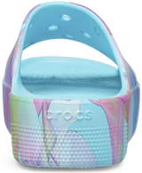 WOMEN CLASSIC PLATFORM PALM PRINT SLIDE