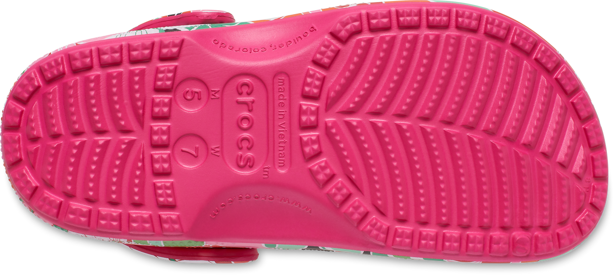 WOMEN Classic Woodcut Floral Clog