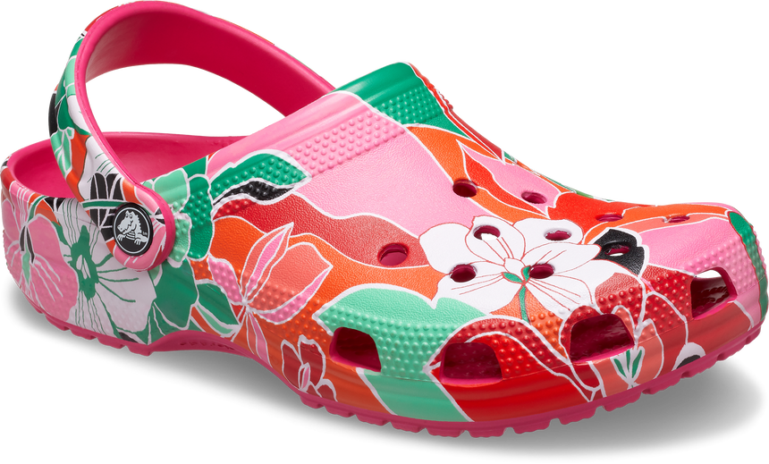 WOMEN Classic Woodcut Floral Clog