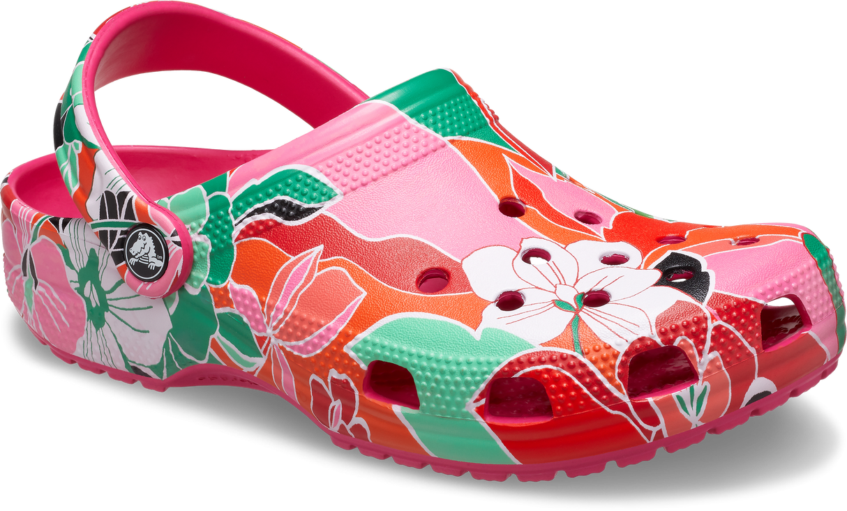 WOMEN Classic Woodcut Floral Clog