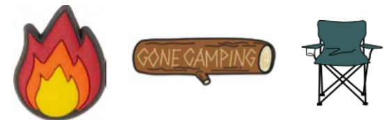 Jibbitz Gone Camping Pin Backer 3 Pack 
               | Crocs | Footwear